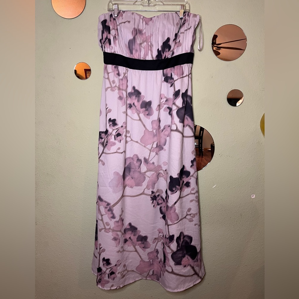 NWT H&M Formal Floral Strapless Dress, size 14